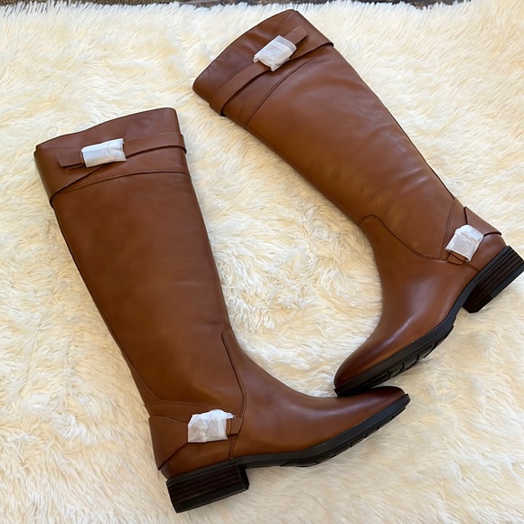 NEW SAM EDELMAN PORTMAN (WHISKEY BALLY LEATHER) riding BOOTS - Picture 3 of 14